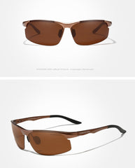 Men's Polarized Oval 'Threshold' Metal Sport Sunglasses