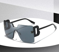 Women's Rimless Square 'Slimming Party' Plastic Sunglasses