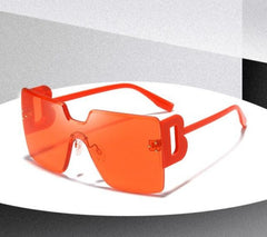 Women's Rimless Square 'Slimming Party' Plastic Sunglasses