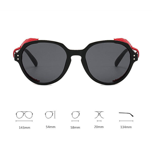 Unisex Punk Oval 'Alpine Style' Plastic Sunglasses