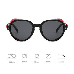 Unisex Punk Oval 'Alpine Style' Plastic Sunglasses