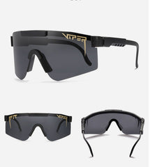 Men's Oversized Rectangle 'Sebatian' Plastic Sports Sunglasses