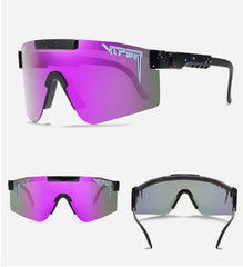 Men's Oversized Rectangle 'Sebatian' Plastic Sports Sunglasses