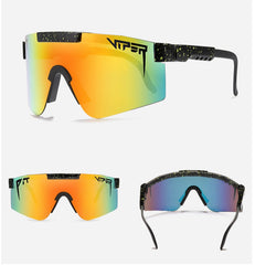 Men's Oversized Rectangle 'Sebatian' Plastic Sports Sunglasses