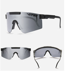 Men's Oversized Rectangle 'Sebatian' Plastic Sports Sunglasses