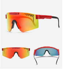 Men's Oversized Rectangle 'Sebatian' Plastic Sports Sunglasses