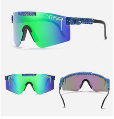 Men's Oversized Rectangle 'Sebatian' Plastic Sports Sunglasses