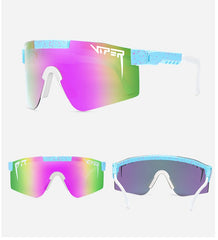 Men's Oversized Rectangle 'Sebatian' Plastic Sports Sunglasses