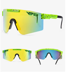 Men's Oversized Rectangle 'Sebatian' Plastic Sports Sunglasses