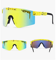 Men's Oversized Rectangle 'Sebatian' Plastic Sports Sunglasses