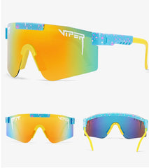 Men's Oversized Rectangle 'Sebatian' Plastic Sports Sunglasses