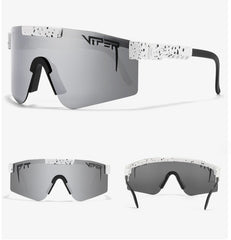 Men's Oversized Rectangle 'Sebatian' Plastic Sports Sunglasses