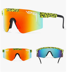 Men's Oversized Rectangle 'Sebatian' Plastic Sports Sunglasses