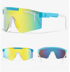 Men's Oversized Rectangle 'Sebatian' Plastic Sports Sunglasses