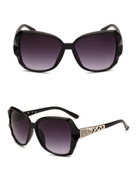 Women's Oversized Square 'Lightning Crystal' Plastic Sunglasses