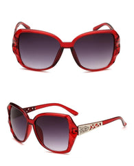 Women's Oversized Square 'Lightning Crystal' Plastic Sunglasses