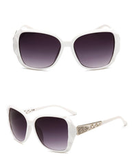 Women's Oversized Square 'Lightning Crystal' Plastic Sunglasses