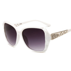 Women's Oversized Square 'Lightning Crystal' Plastic Sunglasses