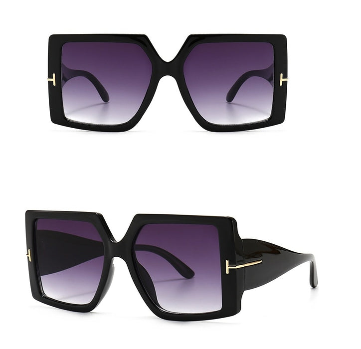 Women's Oversized Square 'Tiny Goblin' Plastic Sunglasses