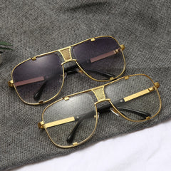 Unisex Aviator Square 'Alta' Metal Sunglasses