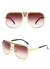 Unisex Aviator Square 'Alta' Metal Sunglasses