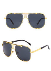 Unisex Aviator Square 'Alta' Metal Sunglasses