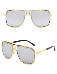 Unisex Aviator Square 'Alta' Metal Sunglasses