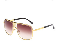 Unisex Aviator Square 'Alta' Metal Sunglasses