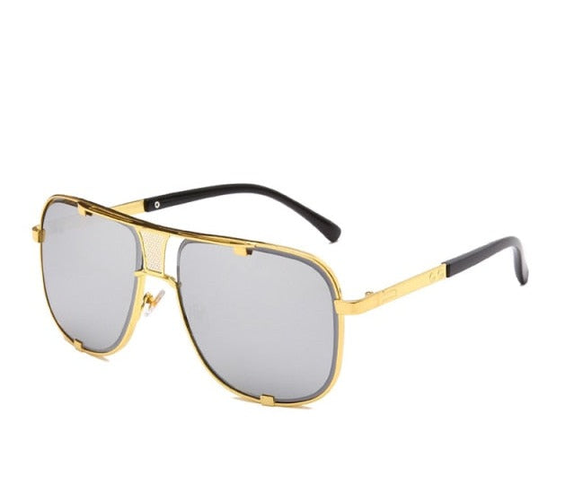 Unisex Aviator Square 'Alta' Metal Sunglasses