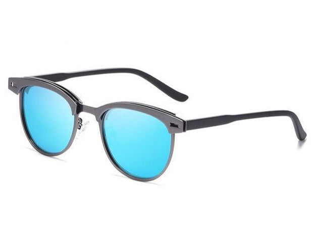 Men's Polarized Oval 'Rayne' Metal Sunglasses