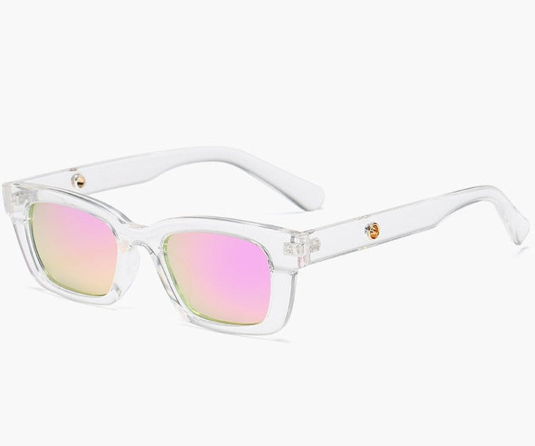 Women's Small Square Plastic 'Just G' Retro UV Sunglasses