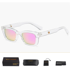 Women's Small Square Plastic 'Just G' Retro UV Sunglasses