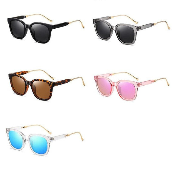 Women's Lightweight Square 'Shannon' Plastic Metal Sunglasses