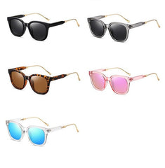 Women's Lightweight Square 'Shannon' Plastic Metal Sunglasses