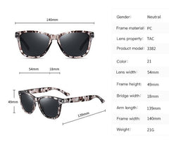 Women's Polarized Mirror Square 'Funky' Plastic Sunglasses