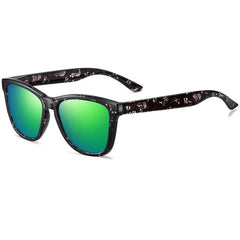 Women's Polarized Mirror Square 'Funky' Plastic Sunglasses