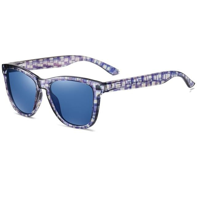 Women's Polarized Mirror Square 'Funky' Plastic Sunglasses