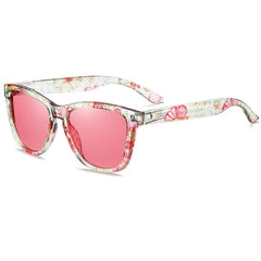 Women's Polarized Mirror Square 'Funky' Plastic Sunglasses