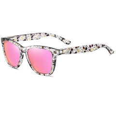 Women's Polarized Mirror Square 'Funky' Plastic Sunglasses