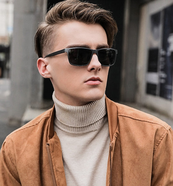 Men's Sports Square 'Steep' Metal Sunglasses