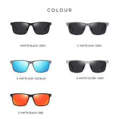 Men's Sports Square 'Steep' Metal Sunglasses