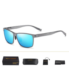 Men's Sports Square 'Steep' Metal Sunglasses