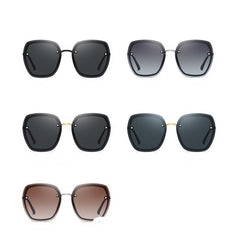 Women's Oversized Square Polarized 'Endless Love' Metal Sunglasses