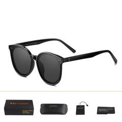 Women's Oversized Polarized Oval 'Chic' Plastic Sunglasses