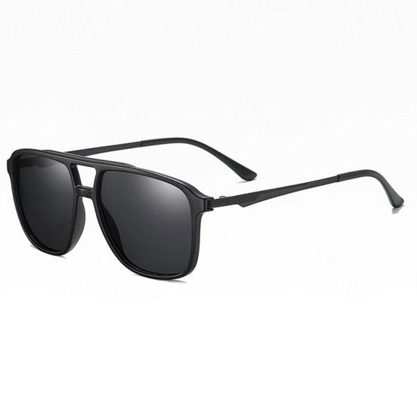 Unisex Polarized Square 'Nifty' Metal Sunglasses