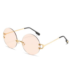 Unisex Rimless Round 'Sabina Sexy' Metal Sunglasses