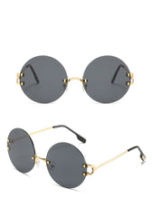 Unisex Rimless Round 'Sabina Sexy' Metal Sunglasses