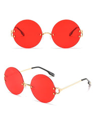 Unisex Rimless Round 'Sabina Sexy' Metal Sunglasses