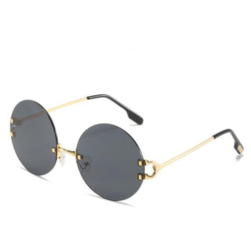 Unisex Rimless Round 'Sabina Sexy' Metal Sunglasses