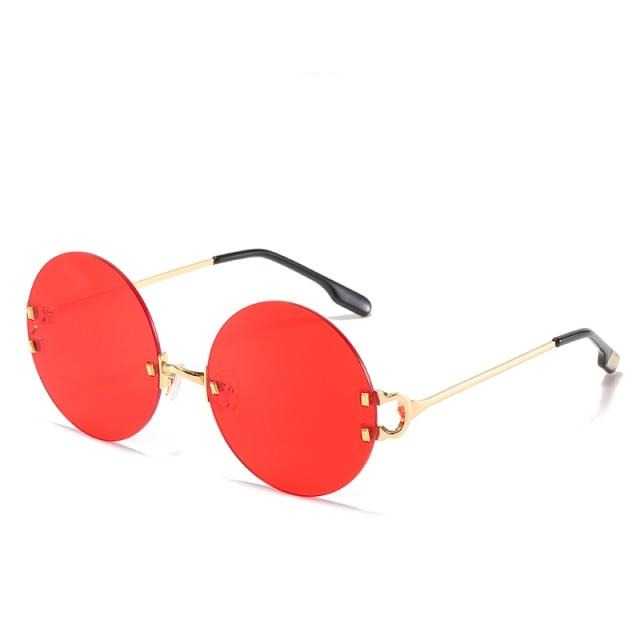 Unisex Rimless Round 'Sabina Sexy' Metal Sunglasses